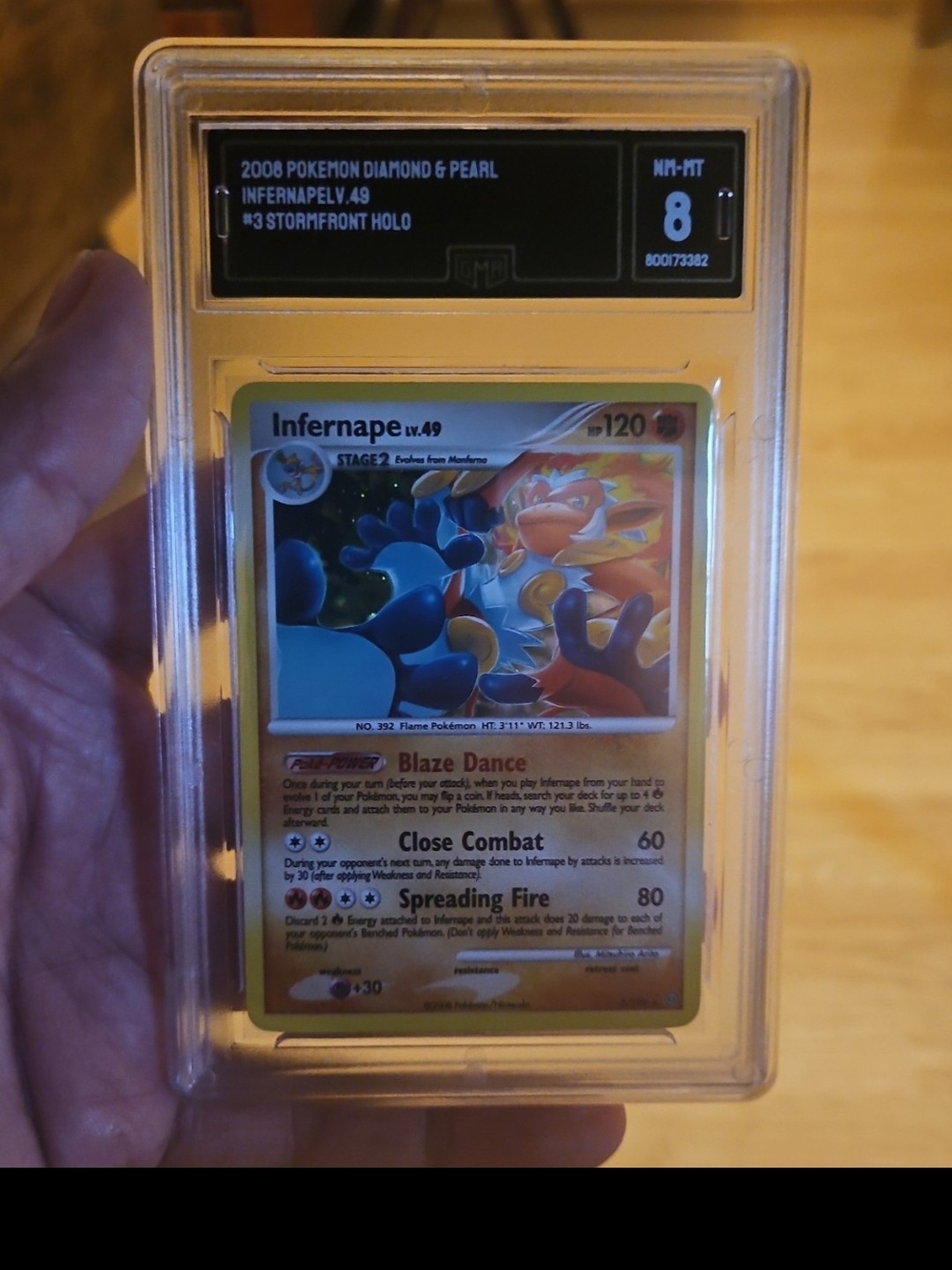 2008 Pokemon Stormfront Infernape GMA 8 English #3 Reverse Holo